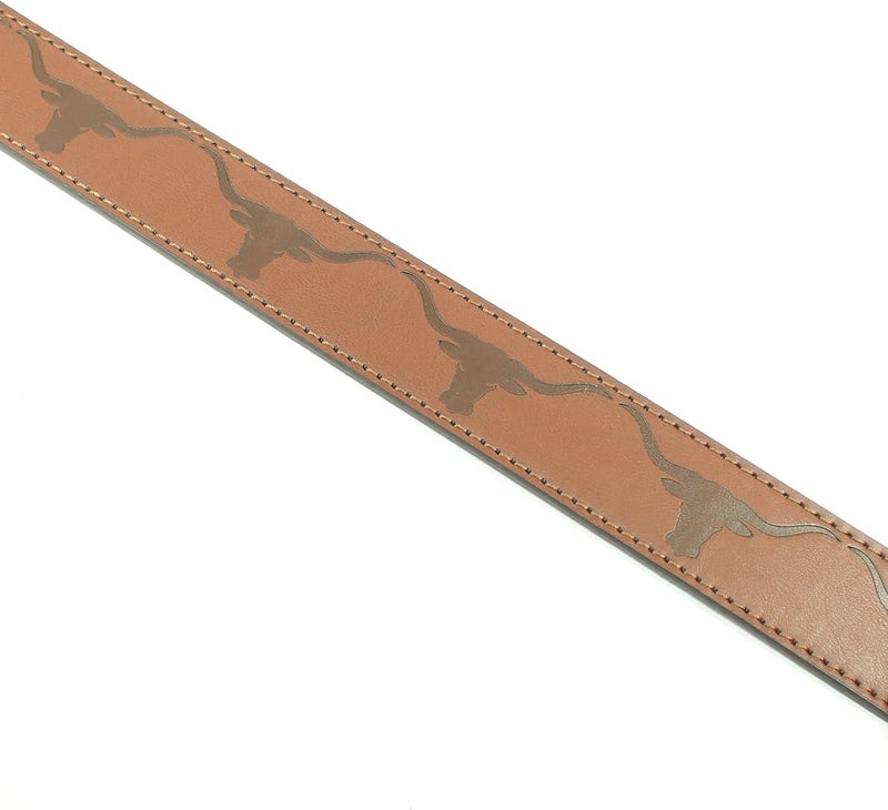 BC Belts حزام جلد بقر طويل مع مشبك معدني بعرض 1.5" مع أزرار - بقر غربي - Image 4